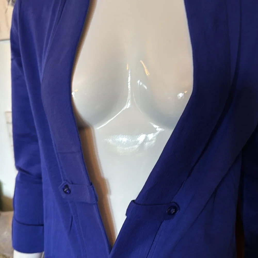NWT northern reflections size small Women's Blue open faced cardigan Blazer - Picture 3 of 5